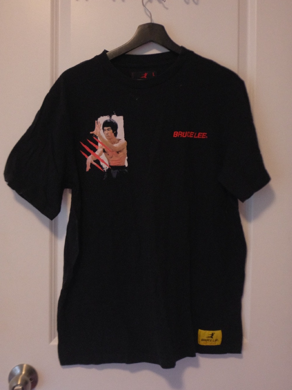 NEW BRUCE LEE Graphic Tee in Black with Red Accent